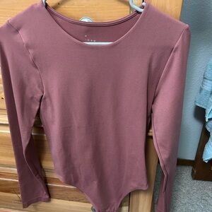 Women's Mauve Long Sleeve Bodysuit